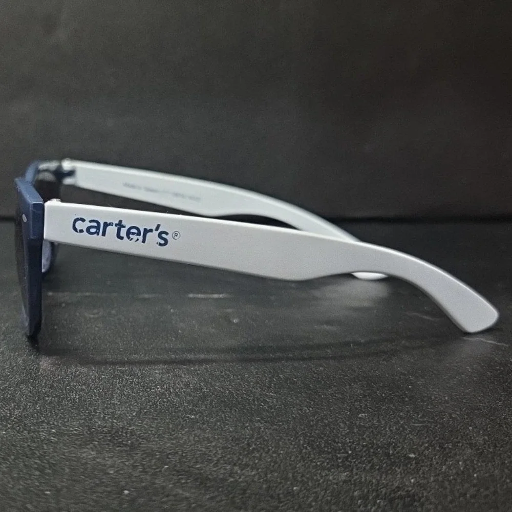 Carter's Kids Wayfarer Sunglasses, Navy Blue White Two Tone Shades UV Protection